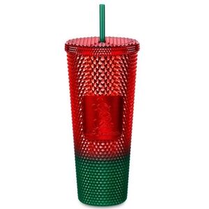 Starbucks Disney World Christmas 2022 Travel Tumbler Red and Green